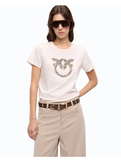 T-shirt con logo Love Birds gioiello